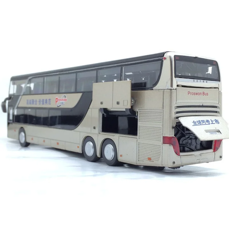 1:32 Alloy Bus Toy Double Decker Bus Model Simulation Children's Car Sightseeing Bus Toy Car Gift