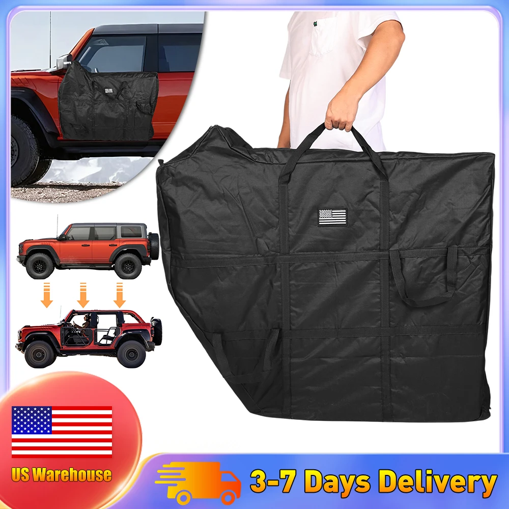 

Front Rear Door Storage Bags 4PCS Waterproof Door Panel Protection Bag with Carry Handle for Ford Bronco 4 Door 2021-2025