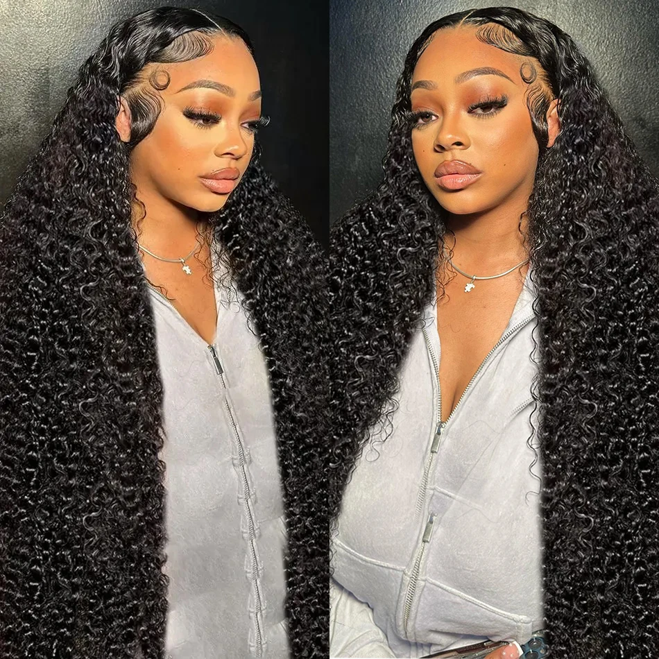 Brazilian Loose Deep Wave 13x6 HD Lace Front Wig 36 38 Inch Transparent 13x4 Water Curly Frontal Human Hair Wigs For Women 220%