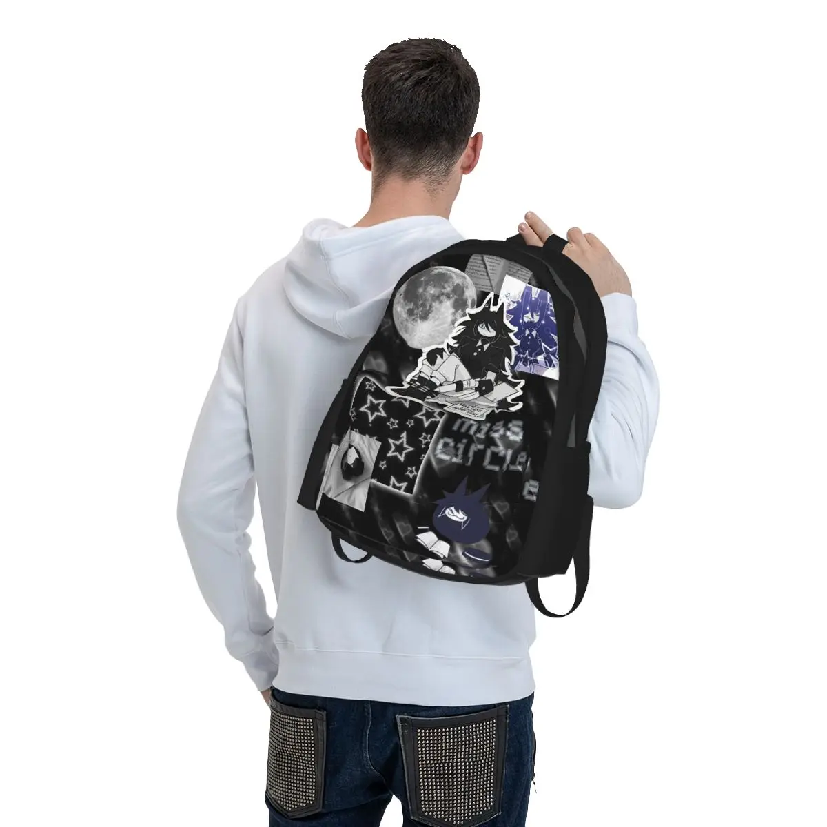 Miss Circle Game Student Backpack School Bag Hiking Travel Daypack for Men Women Bookbag Shoulder Bags