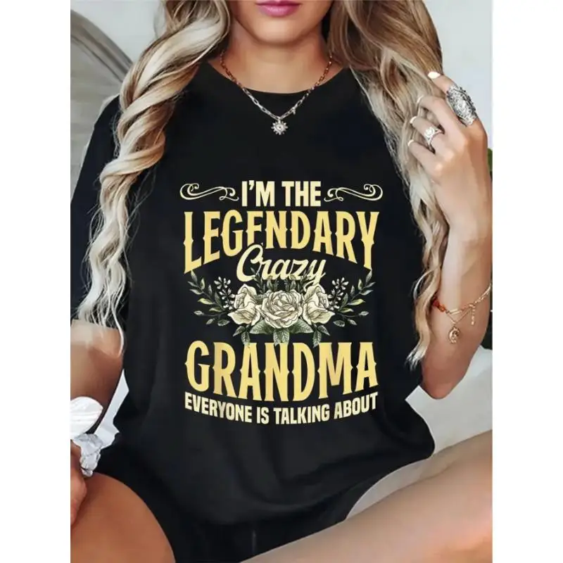 

"Legendary Crazy Grandma T-Shirt for Women | Funny Nana Retro Graphic Tee | Mother's Day Grandparent Gift"