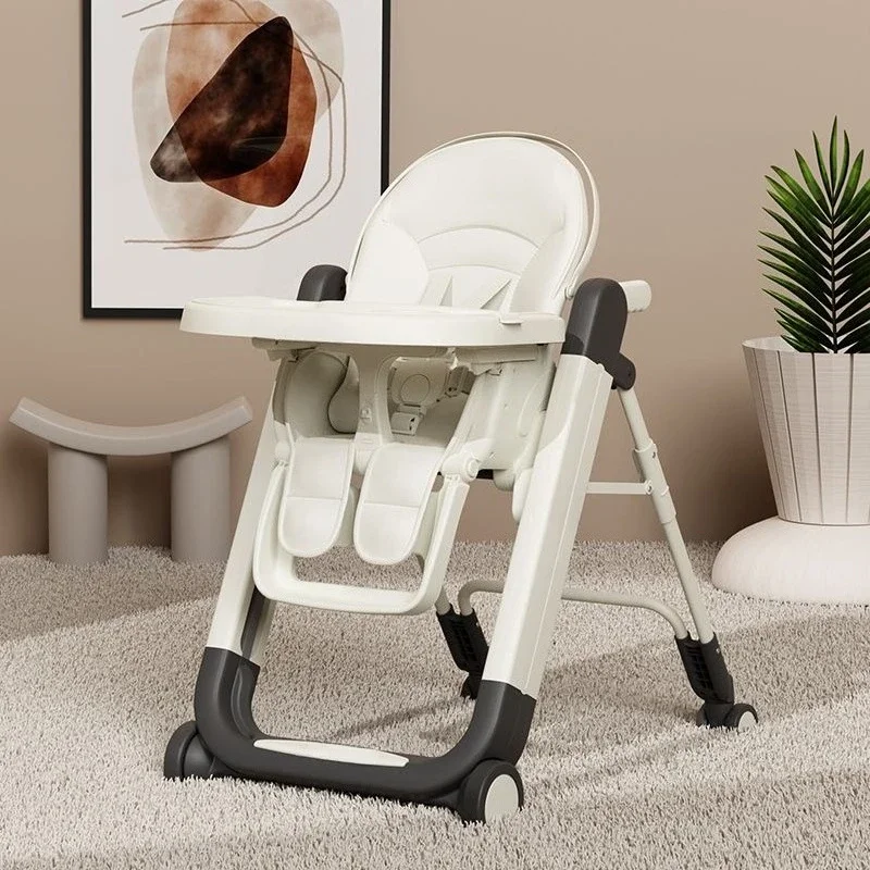 كرسي مرتفع للأطفال قابل للطي متعدد الوظائف مقعد طعام للأطفال قابل للتعديل كرسي تغذية للأطفال مقعد منزلي للأطفال تصميم نمط زائد