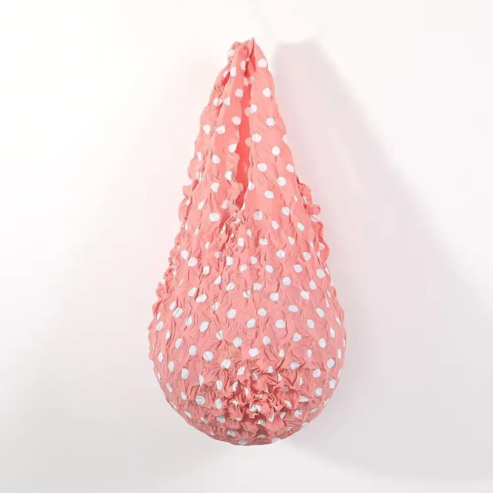 再利用可能なバブル折りたたみストレッチバッグ大容量多目的マジックストレッチパフバッグショッピングバッグハンドヘルド収納袋