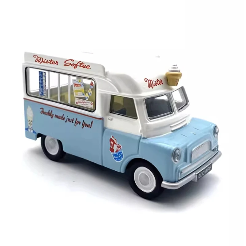 

OXFORD Diecast 1:43 Scale Rare Mr. Soft Heart CA Ice Cream Truck Alloy Automobile Model Finished Product Simulation Toy Gift