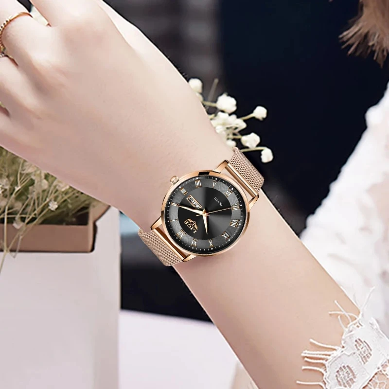 LIGE 2024 New Watch Women Luxury Watches Ladies Creative Steel Women\'s Bracelet Watches Female Waterproof Clock Relogio Feminino