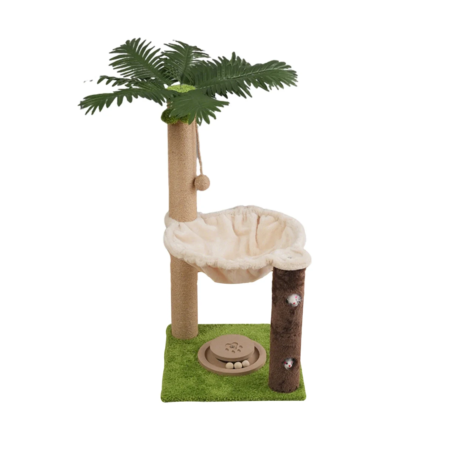 Arbre à chat Palm 82 cm, arbre à gratter moderne pour chatons avec plateforme de sommeil pour chat, cordes en sisal