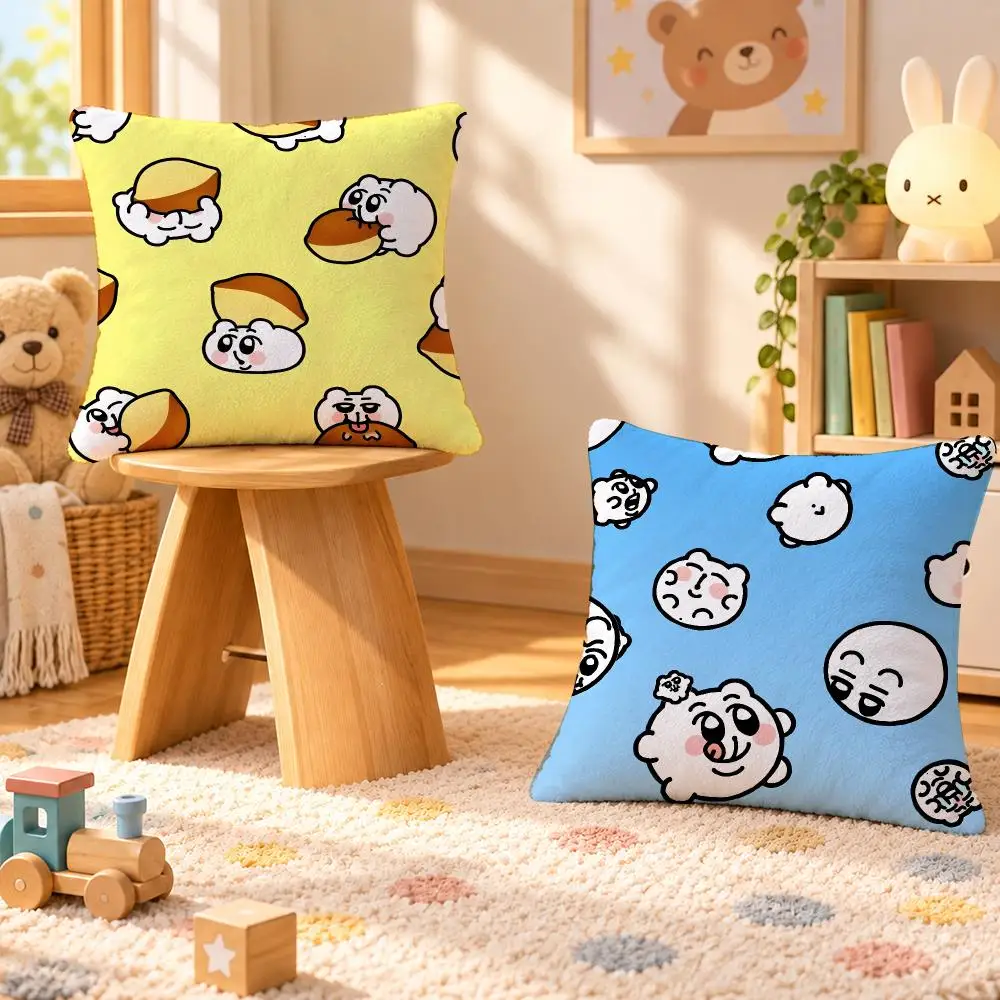 Character Kimi Egg Kawaii Cute Cushion Cover Personalized Soft Plush Pillow Living Room Home Sofa Bedroom Office Car Cushion