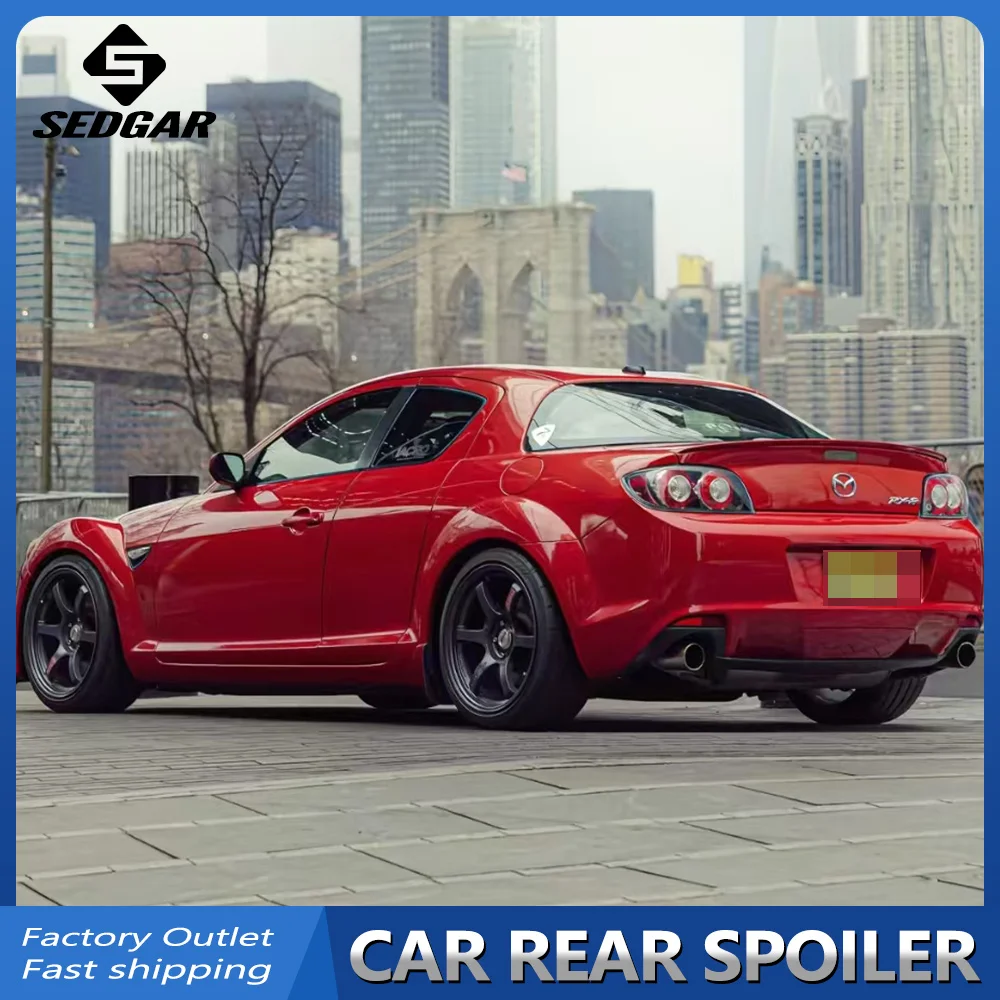 Для Mazda RX-8 RX8 2001-2012 гг., заводской стиль, высокое качество, FRP, неокрашенный, из настоящего углеродного волокна, задний спойлер, багажник, крыло, спойлер