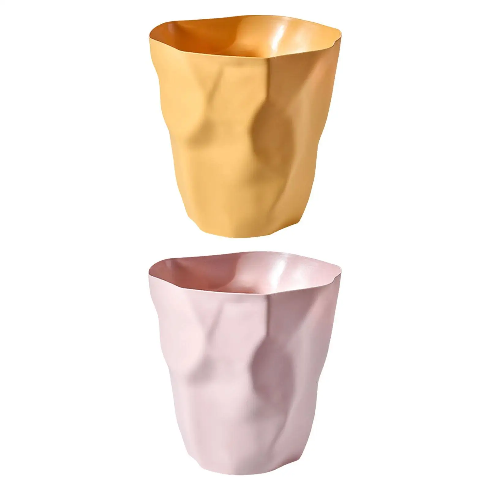 Trash Bin Decorative without Lid Garbage Can for Dorm Craft Room Bathroom