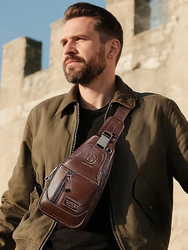 genuine-top-layer-cowhide-leather-men's-casual-crossbody-chest-bag-for-ipad-tablet-leather-goods-from-guangzhou-business-use