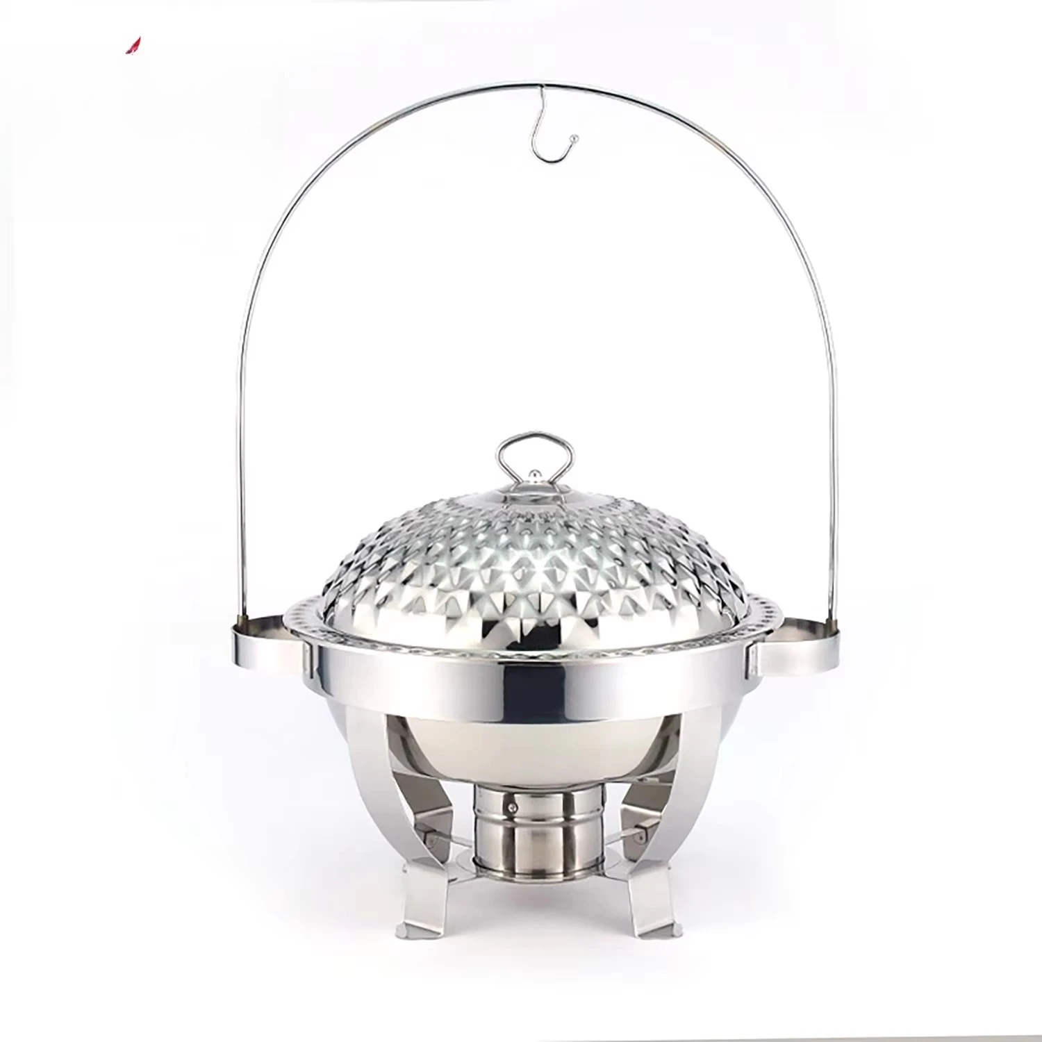 

Cookware Factory Stainless Steel Luxury Hot Pot Buffet Set Gold Food Warmer Roll Top Buffet Stove