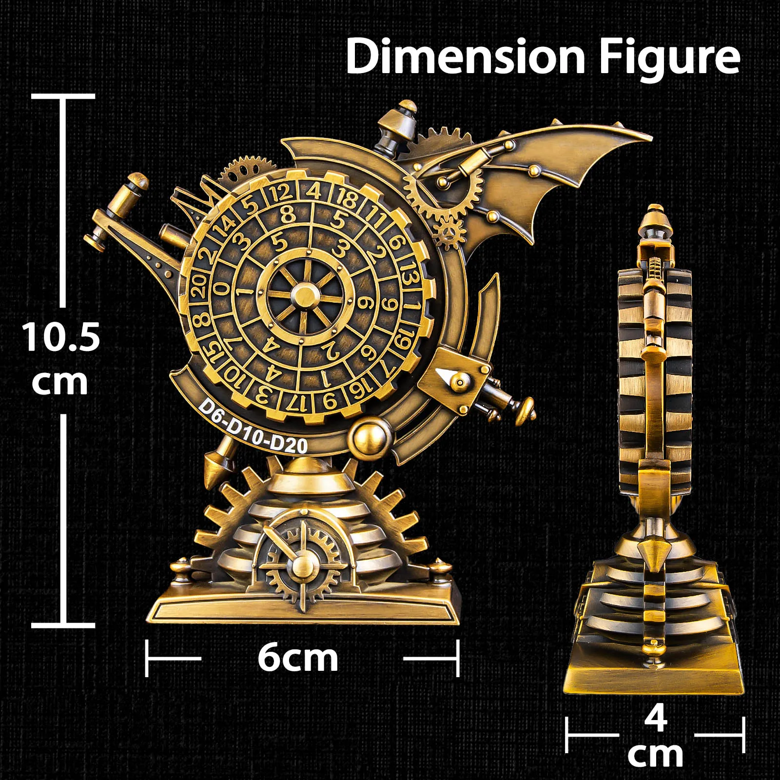 مجموعة نرد DND سبينر 7 في 1 من Steampunk، نرد لعب الأدوار المعدني D&D لتنينات الزنزانات، نرد دوار DND