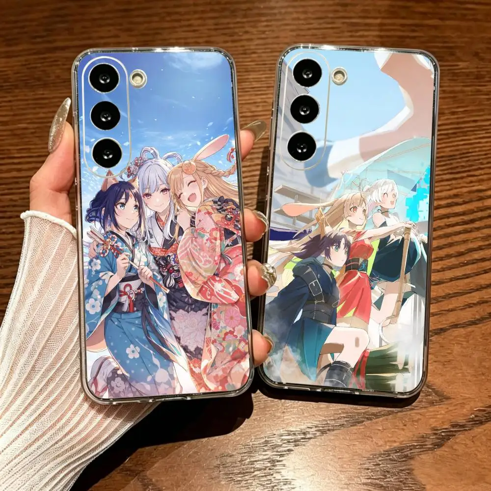 Chronos Nauts Kaguya Precise Hole Transparent Printed Phone Case For Samsung Galaxy A73/A72/A71/A53/A52/A51/A22/A91/A80