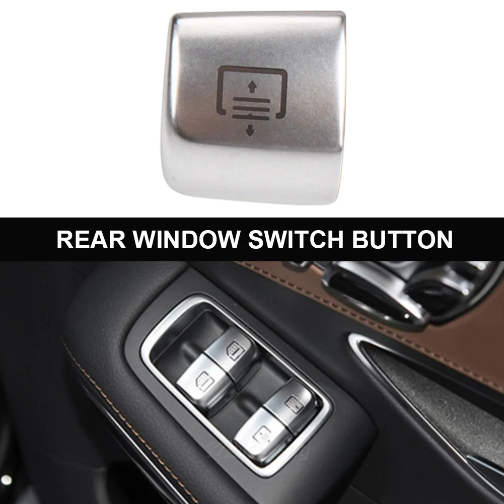 Car Rear Window Switch Button Cover Interior Accessories for Mercedes Benz W222 S-Class 2014-2019 Rear Window Switch Button