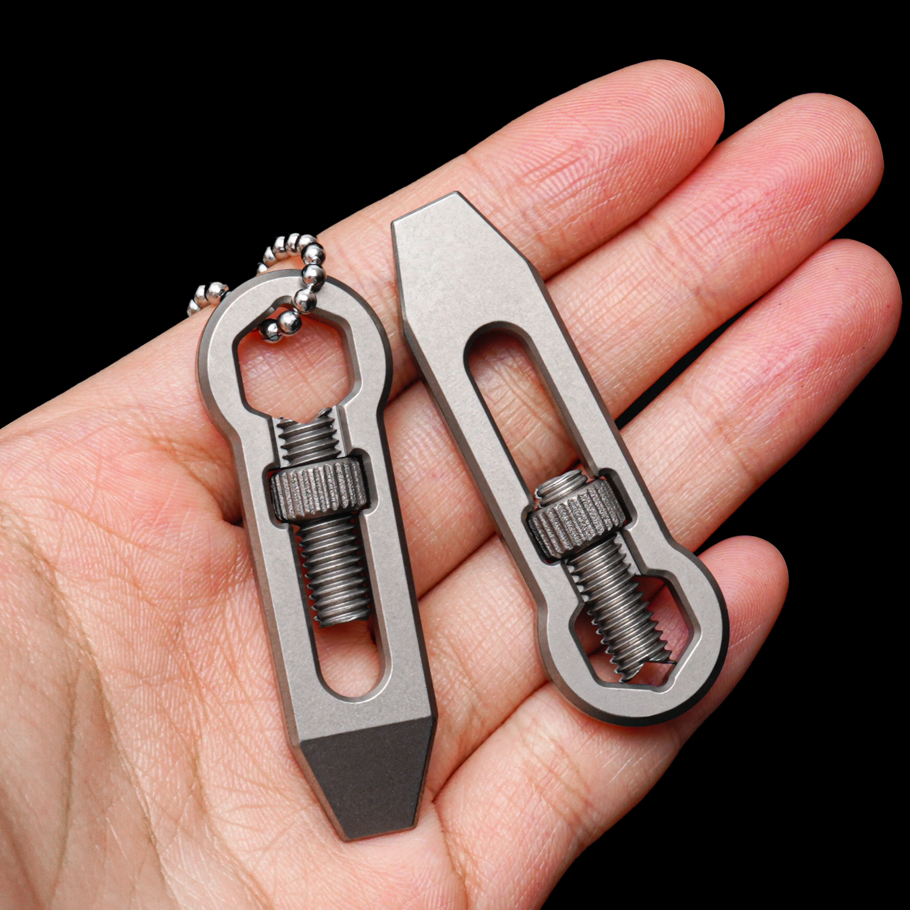 Titanium Alloy Crowbars Tool multifunctional Portable Mini Screwdriver EDC Self-defense Pry Bar Gray NEW