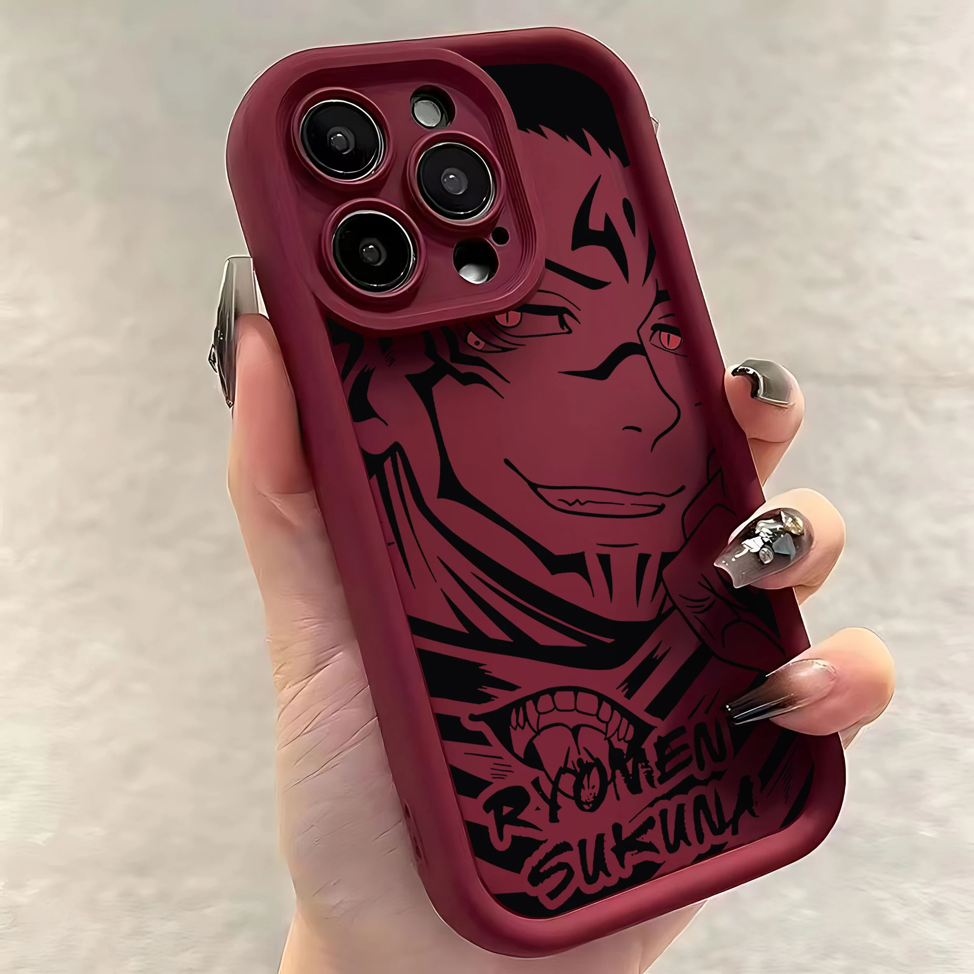 Custodia per telefono Anime Jujutsu Kaisen Cool per IPhone 16 15 14 13 12 11 Pro Max Mini XR XS X 7 8 Plus Cover posteriore morbida in TPU