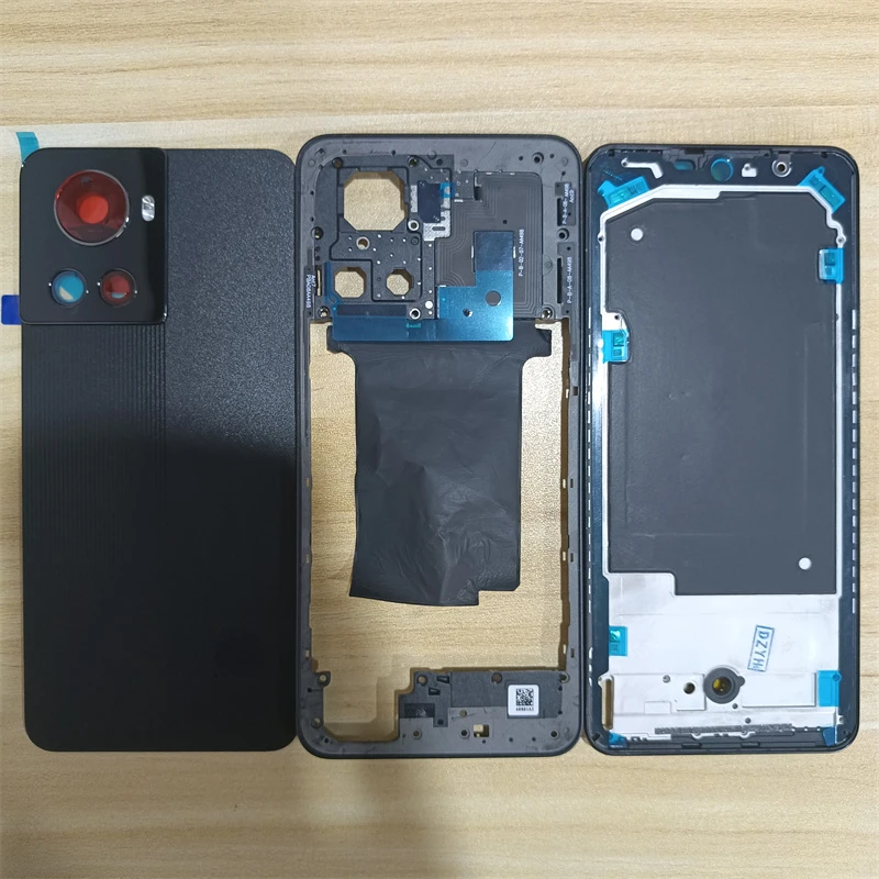 Full Housing Case For OnePlus Ace PGKM10 1+Ace Front Frame+Middle Frame+Battery cover With Camera Lens Replacement Parts