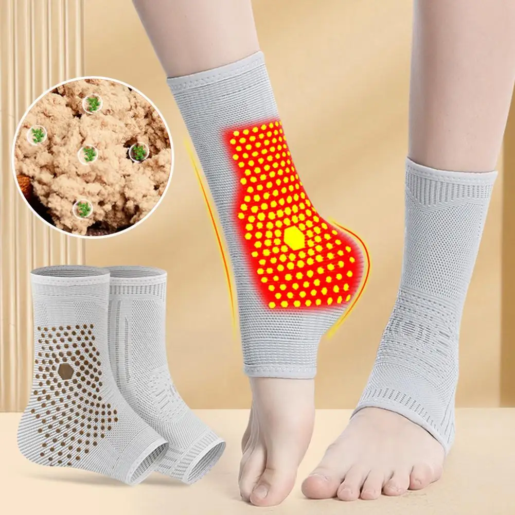 Graphene Fibers Ankle Brace for Comfort Comfortable Knitted Fabric Ankle Brace Windproof Ankle for Outdoor for Achilles