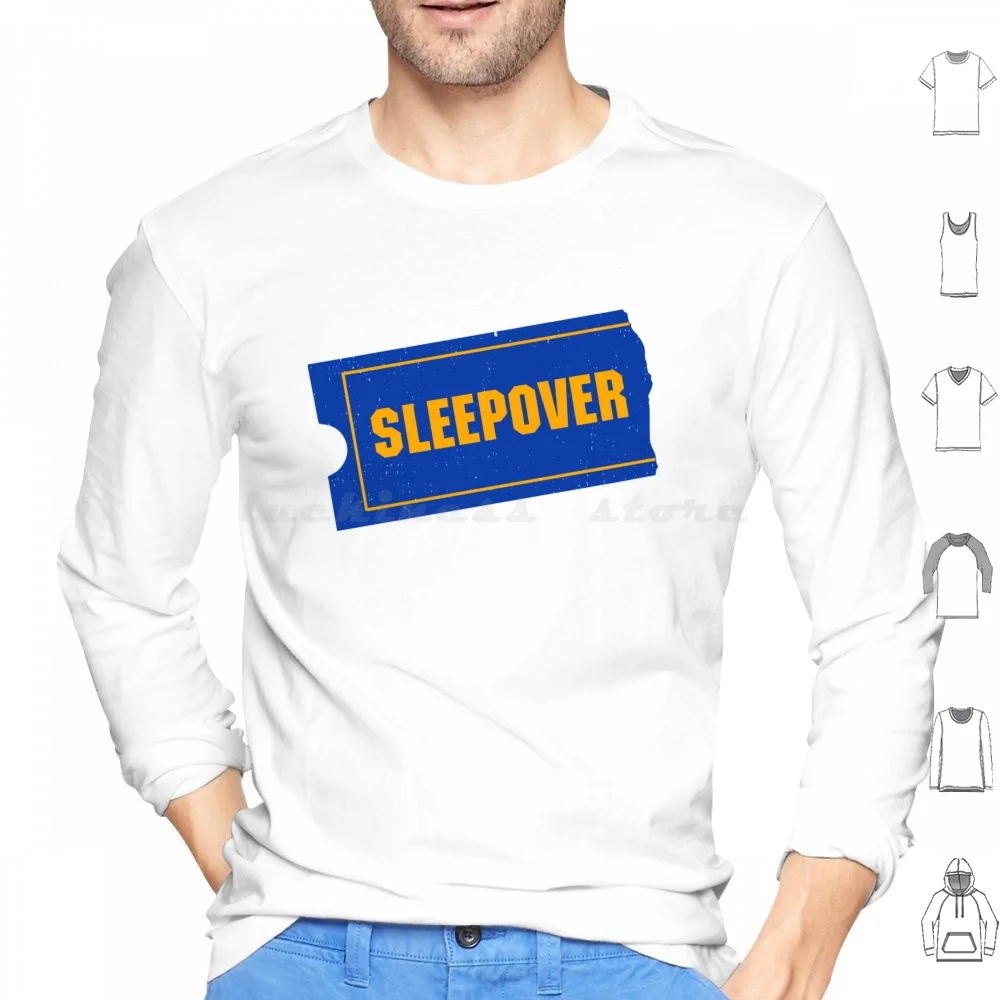 

Sleepover-Blockbuster Video Logo Hoodies Long Sleeve Blockbuster Netflix Chill Movie Rental Vhs 80s 90s Classic Movies
