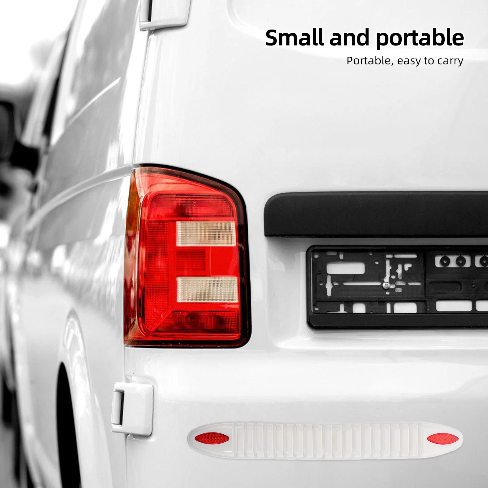 

4Pcs Car Bumper Protector Strip Anti-Collision White PVC Guards Front Rear Bumper Cover Car Door Edge Trim Protector