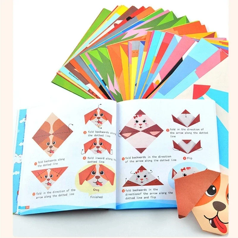 108Pcs Montessori Toys DIY Kids Craft Toy 3D Cartoon Animal Origami Handcraft Paper Art Learning Educational Toys for Children