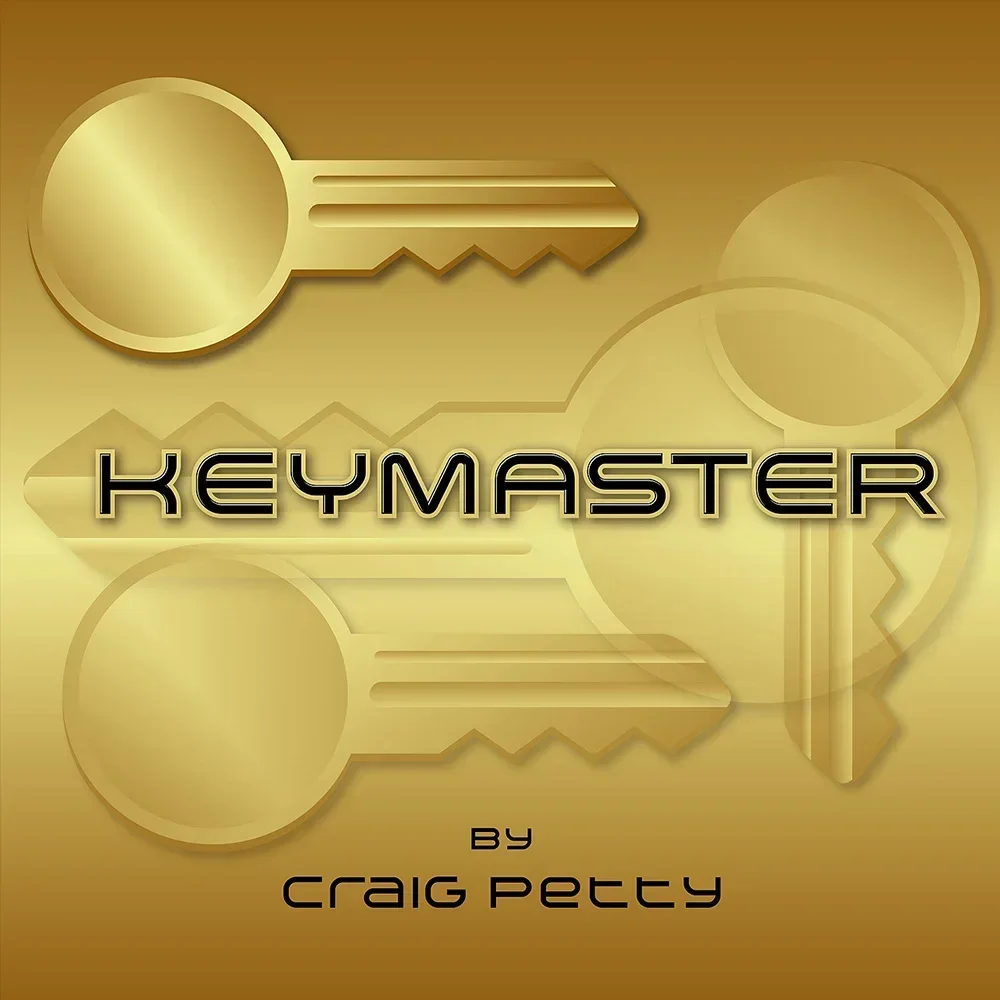 Keymaster (Gimmicks and Instructions) by Craig Petty Magic Tricks Moving Hole on Key Close Up Illusions Mentalism Comedy Props