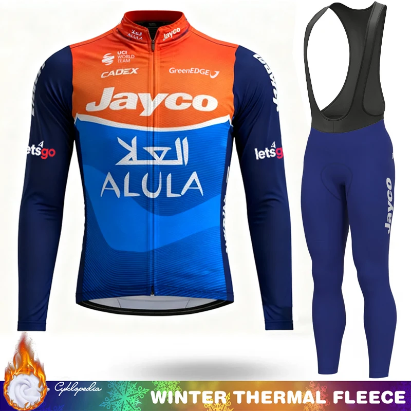 

Cycling Fleece Jersey JAYCO Outfit 2026 Thermal Men Winter Clothing Man Sportswear Set Long Sleeve Suit Men's Bicycles Bib Mtb