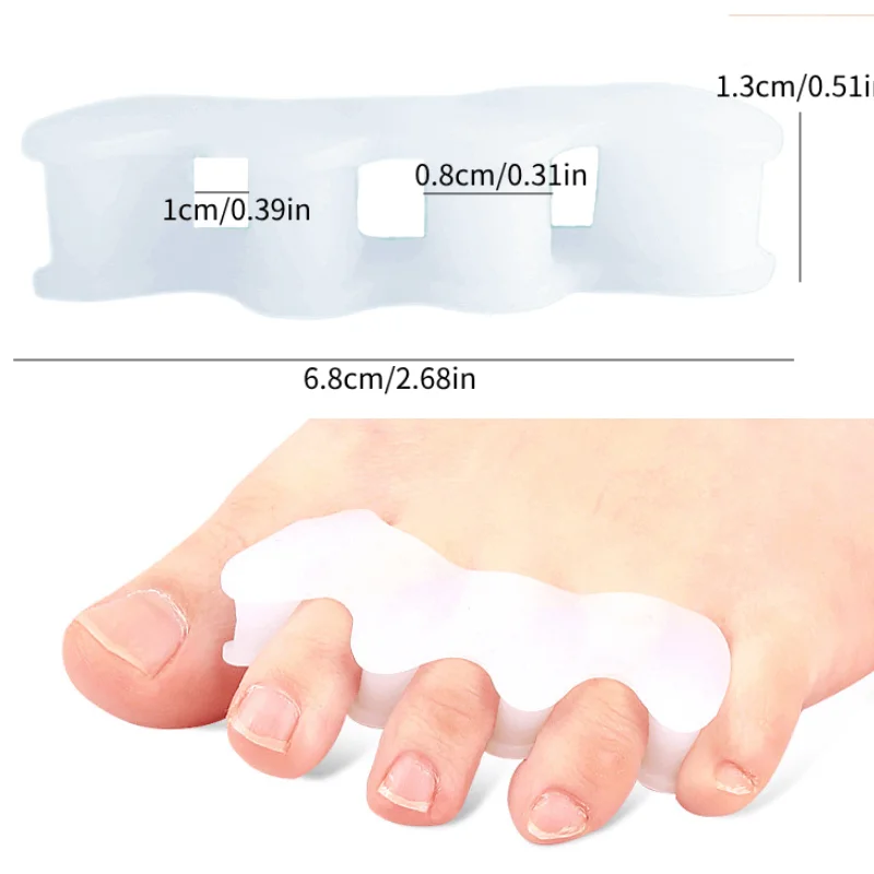 

1/2Pairs Soft Gel Toe Separator Toe Spacers Straightener Bunion Corrector Restore Toes to Their Original Shape Foot Care Tool