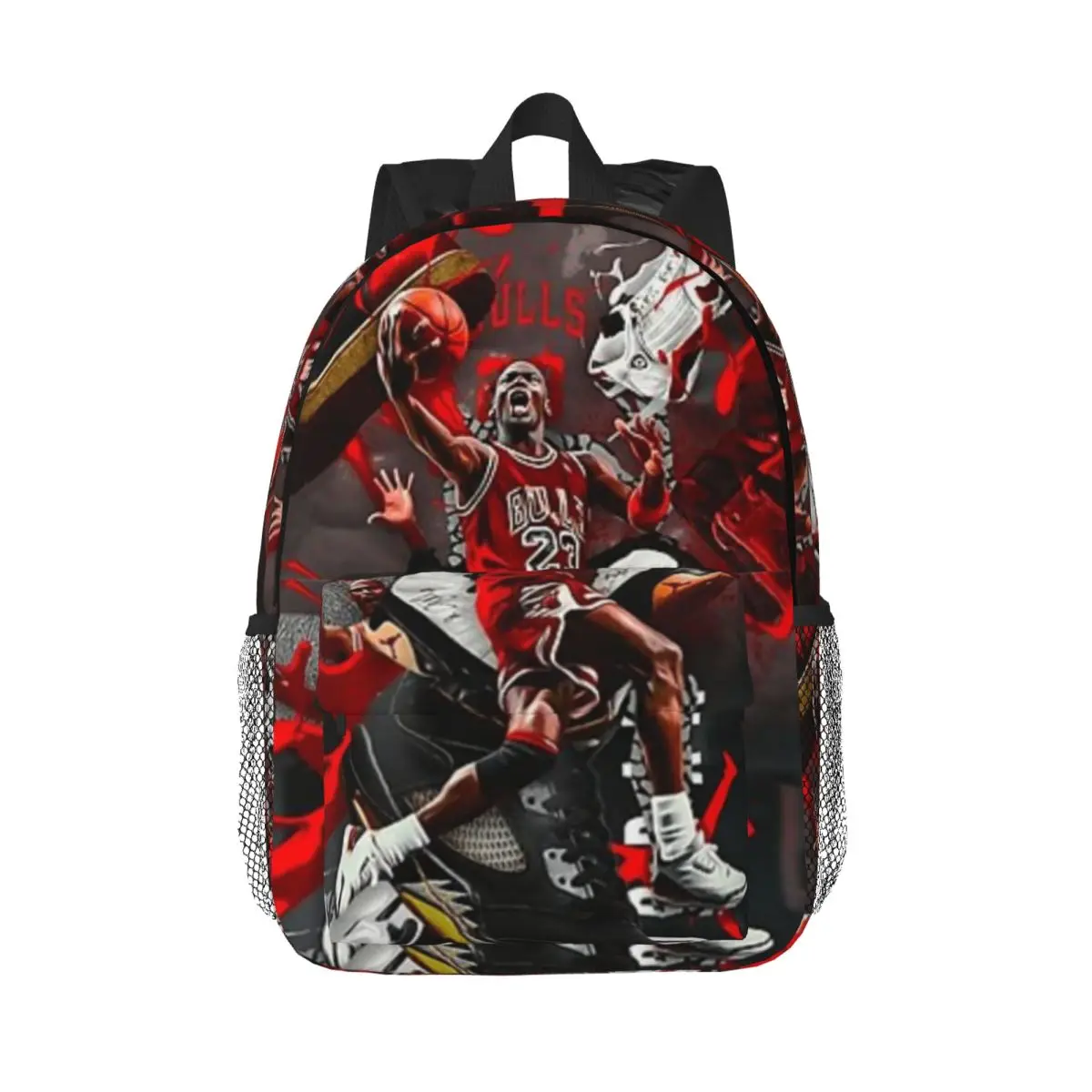 Jordan Basketball Art New Fashion High Capacity Waterproof College Backpack Trendy Laptop Travel Book Bag 15inch