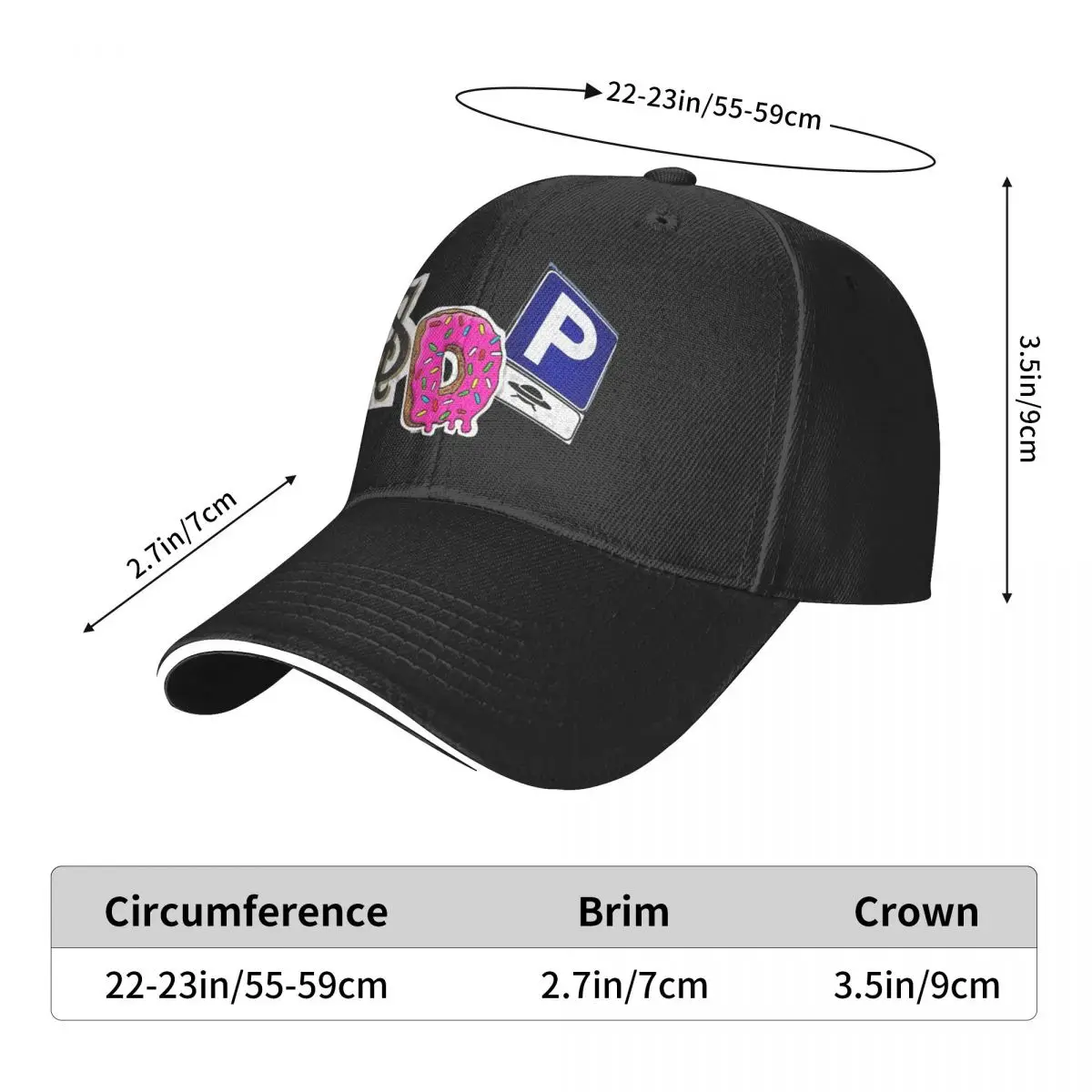 Unisex Sdp Band Hip Hop Pop Music Trucker Cap Fashion hip-hop Versatile Baseball Cap Adjustable