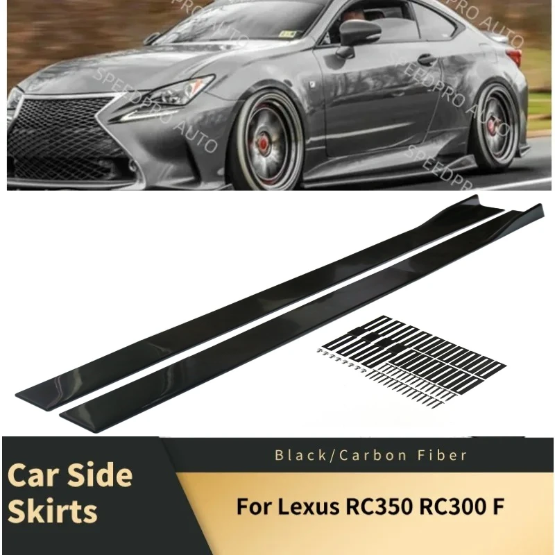 Saias Laterais para Carro Lexus RC350 RC300 F, Extensão de 78.7'' para Painel Inferior Divisor e Difusor, Kit de Estilização de Carroceria, Peça Exterior, Preto