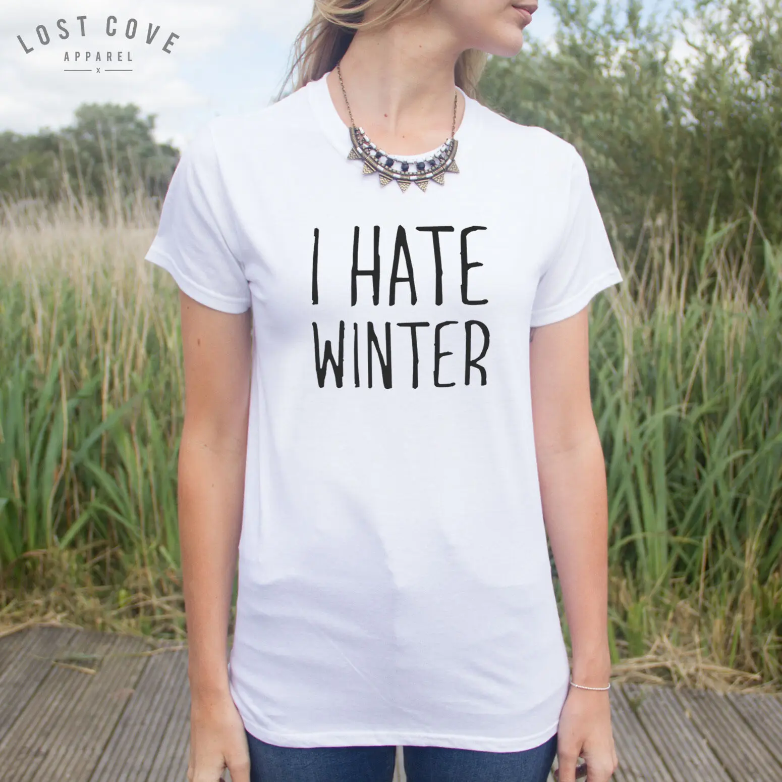 I Hate Winter T shirt Top Funny Slogan Grunge Christmas Xmas Snow Cold Party