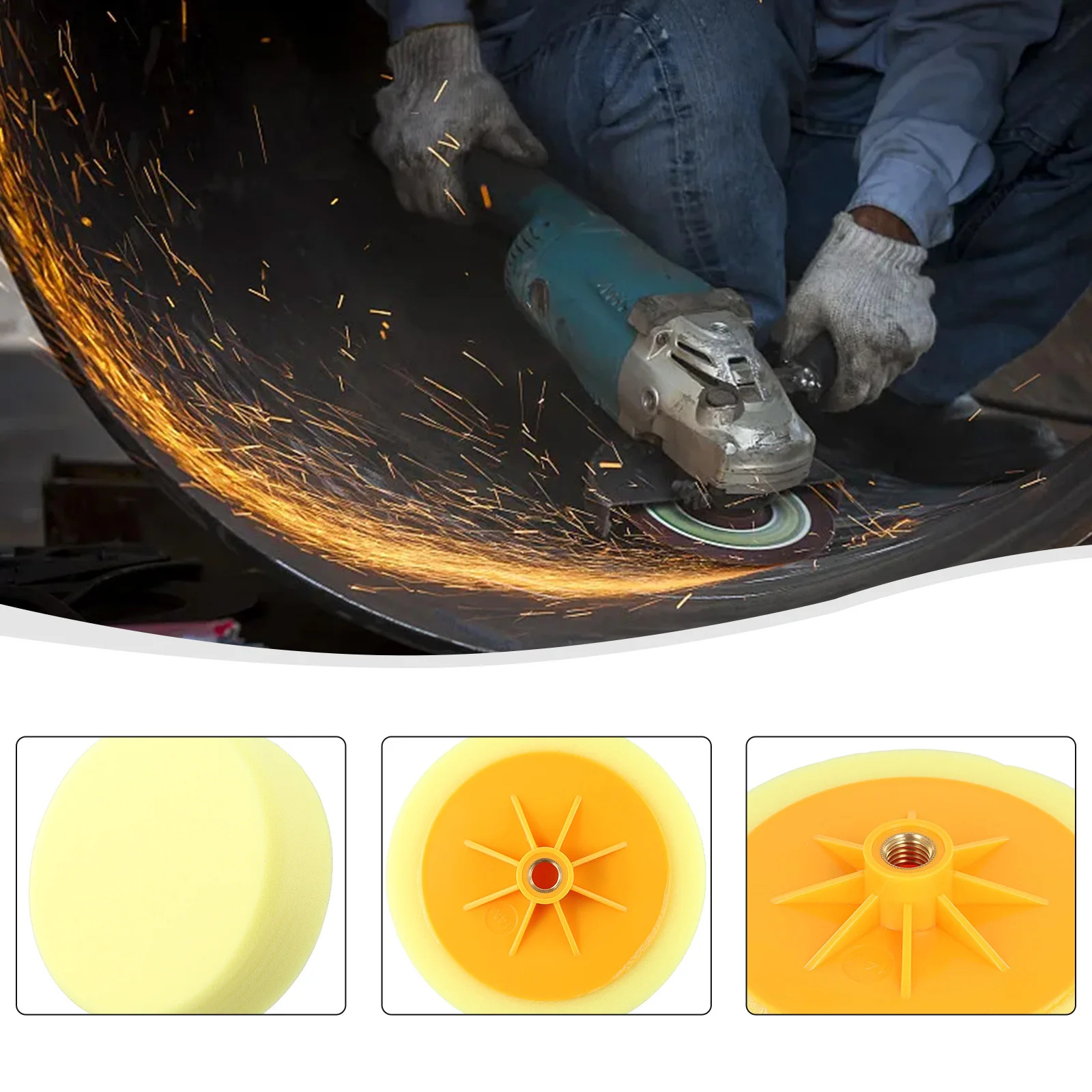 

6inch 150mm For M14 Automotive Polishing Pad Head Sponge Foam Buffing Wheel Designed for Effective Compound Application