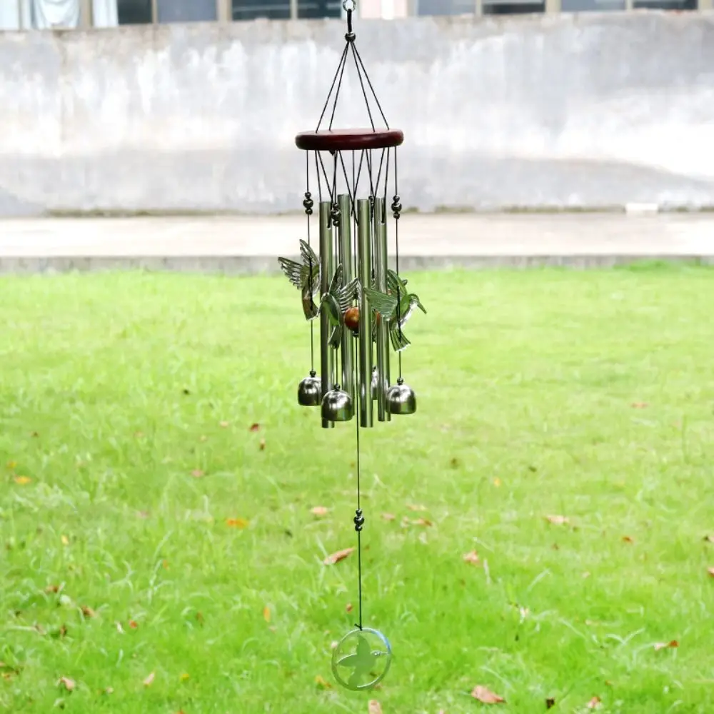 DIY Wind Chimes Outdoor Owl Hummingbird Hanging Ornament Home Copper Bells Garden Yard Decoration