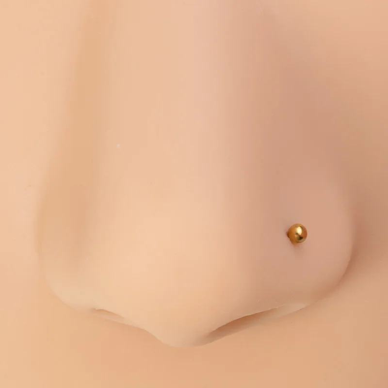 5pcs Stainless Steel Ball Cone Nose Stud Piercing Nose Ring Nostril Screw Nariz Cartilage Earring for Women Men Body Jewelry 20G