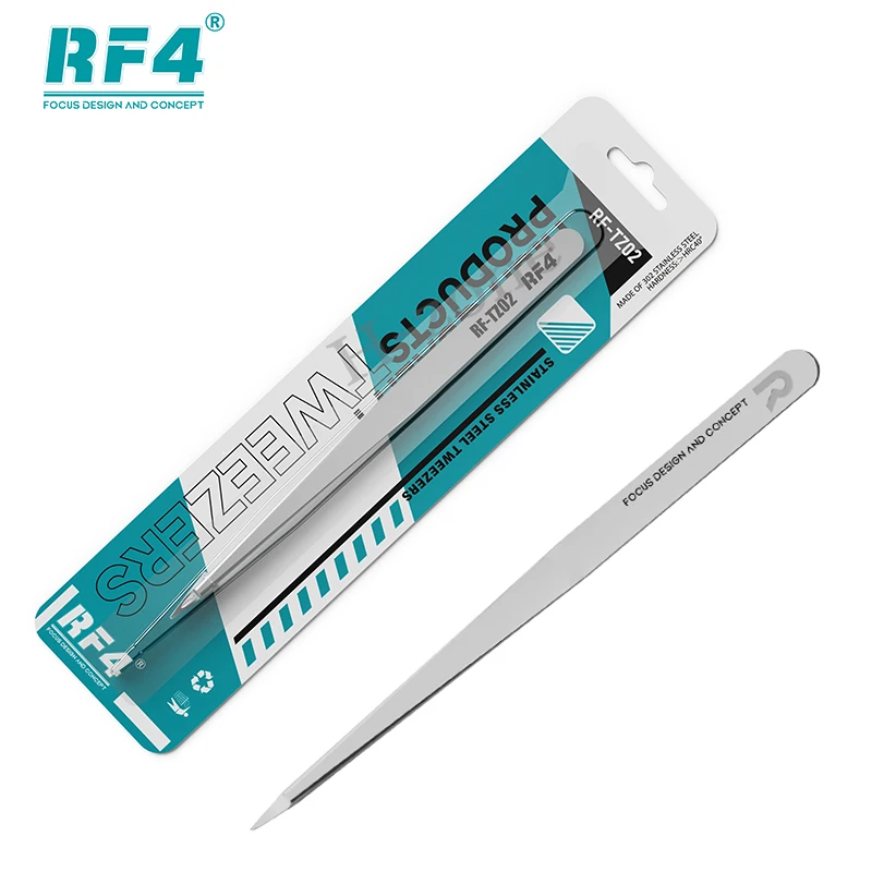 RF4 RF-TZ02 hand polished jumper tweezers high precision mobile phone repair flying lead motherboard chip repair hand tools