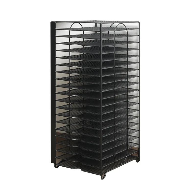 Large Capacity 20 Layer Classified File Commercial Storage Rack A4 Desktop Storage Holder Portable Folding And Stable File Stand