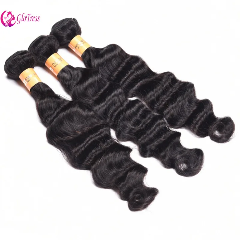 Loose Deep Wave Bundles Human Hair 3 Bundles 8-30 Inch 100g/Bundle 100% Unprocessed Brazilian Virgin Natural Black Color Hair