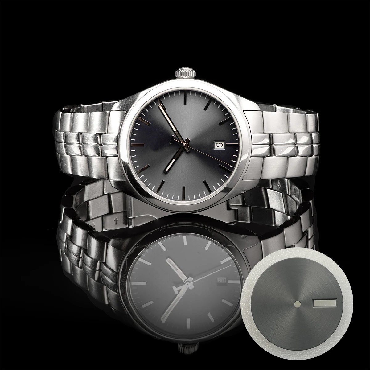 Round Sand Texture 28.5mm Watch Dial Blank Watch Faces for NH35/ NH36/ NH34 Movement DIY Accessories None/single/double Calendar