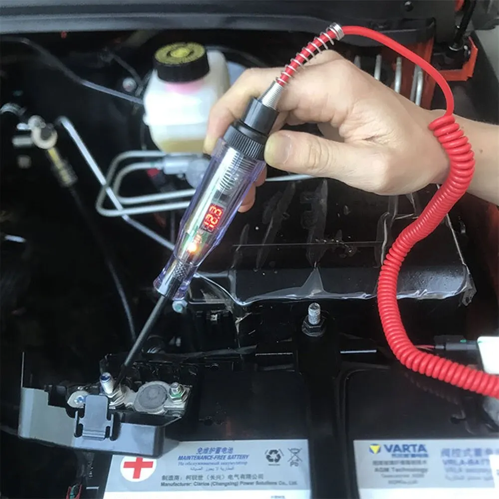 Tester del circuito di tensione del camion dell'automobile Auto 6V 24V strumenti penna di prova della sonda diagnostica dell'auto lampadina strumenti elettrici della penna di misurazione