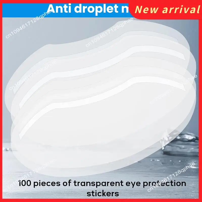 N89R 100 قطعة من البلاستيك الشفاف لرذاذ الشعر قناع درع العين واقي الوجه لصالونات التجميل وقص الشعر قناع حماية الوجه