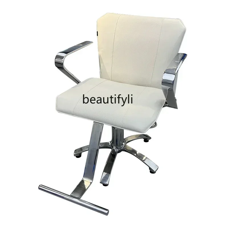 

High-End Barber Shop Chair Simple for Hair Salon Dyeing and Perming Lifting Rotating Salon Chair