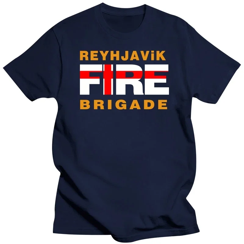 New Iceland Reykjavik Fire Brigade Firefighter Department Navy T-shirt S-3xl Haokan new in tops & tees shirt homme heavyweight