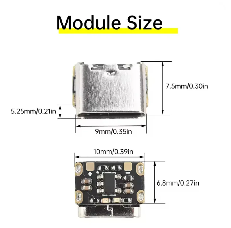 5-10Pcs Mini Li-Ion Battery Charging Pad 3.7V 4.2V 18650 Keyboard Charging Power Plate Protection Type C Input Module