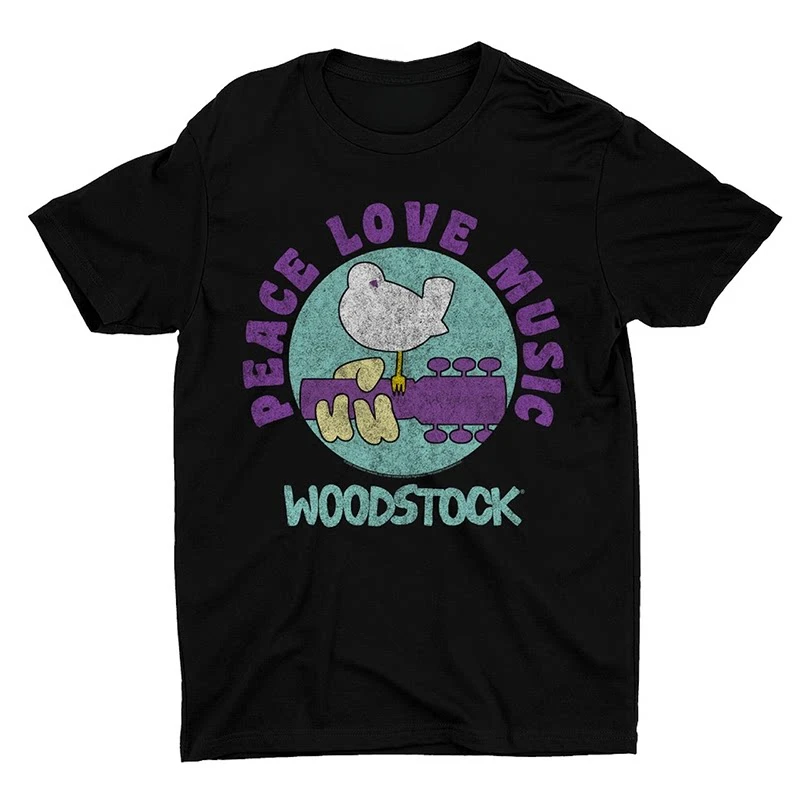 2026 Retro Klassisches Woodstock Musikfestival T-Shirt Baumwolle Grafik-Shirt Herren Damen Sommer Streetwear Top – Detail 4