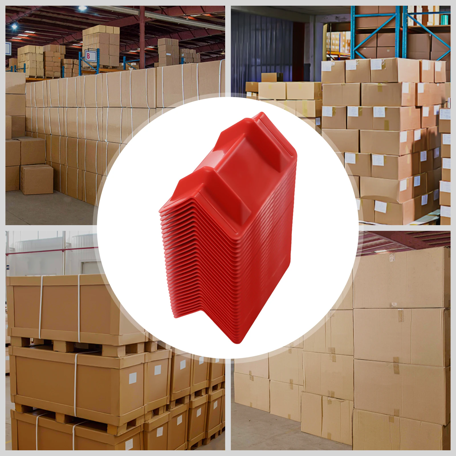 

30pcs/set, Red PP V Shaped Tie Down Strap Guards Bumper Cargo Load Flatbed Truck Corner Edge Protector