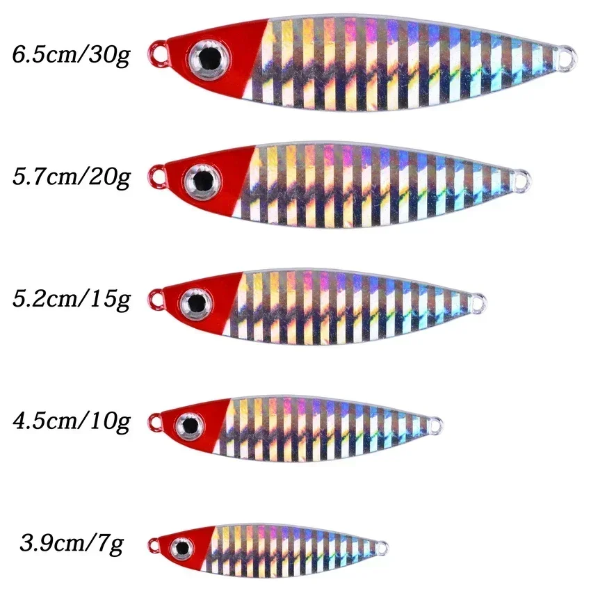 12pcs Pencil Bait Metal Casting Fixture Set 30g 20g 15g 10g 7g Shore Throwing Sea Bass Bait Artificial Bait Fishing Tackle