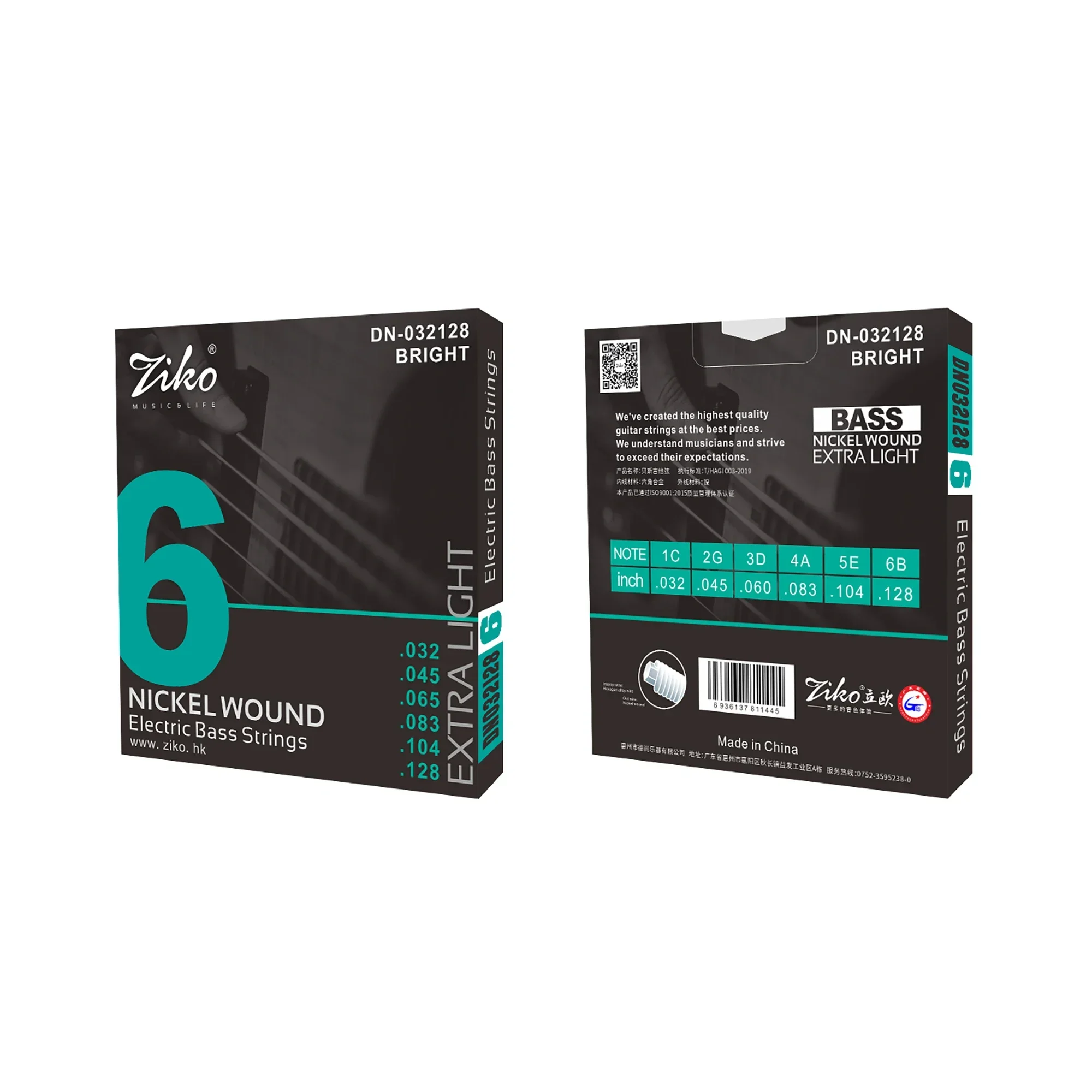 1/5/10 Set ZIKO Electric Bass Strings 4/5/6 String Bass Carbon Steel Hexagonal Alloy Beginner Professional Strings Bass Parts