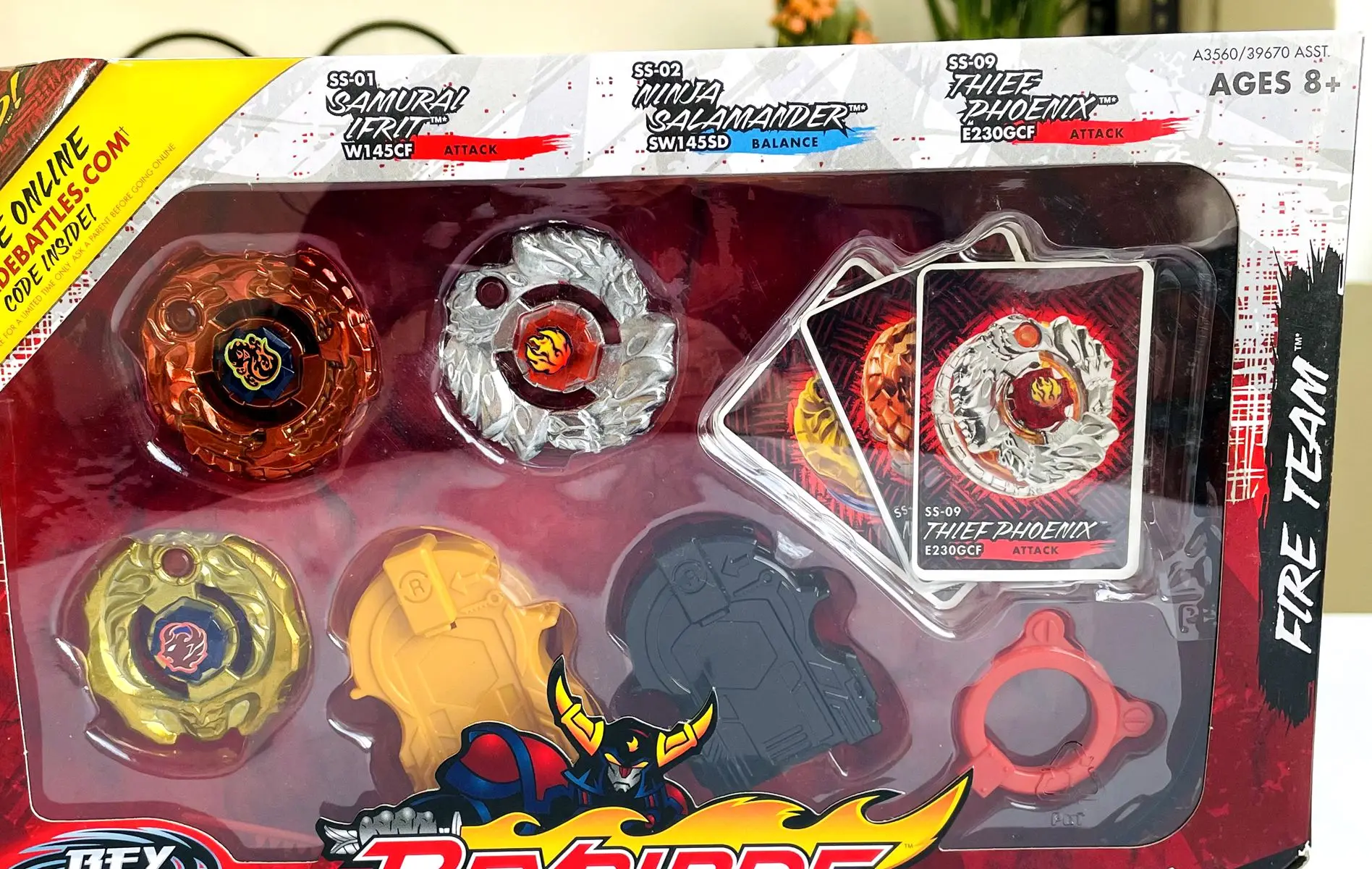 GENUINE BEYS Shogun Steel Zero-G Fire SS01/SS02/SS09 Team Thief Phoenix E230GCF Limited  Rare retro with original packaging set