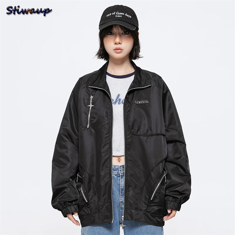 Outerwear Jackets Women Autumn Black Men's Motorcycle Tactical Jacket Korean Luxury Man Clothing 2023 New in External Clothes